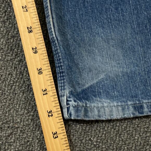 Key Jeans Mens 36x34 Blue Carpenter Outdoor Workwear Flawed - Picture 12 of 15